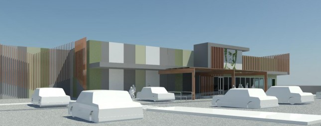 PERSPECTIVE VIEW FROM CAR PARK